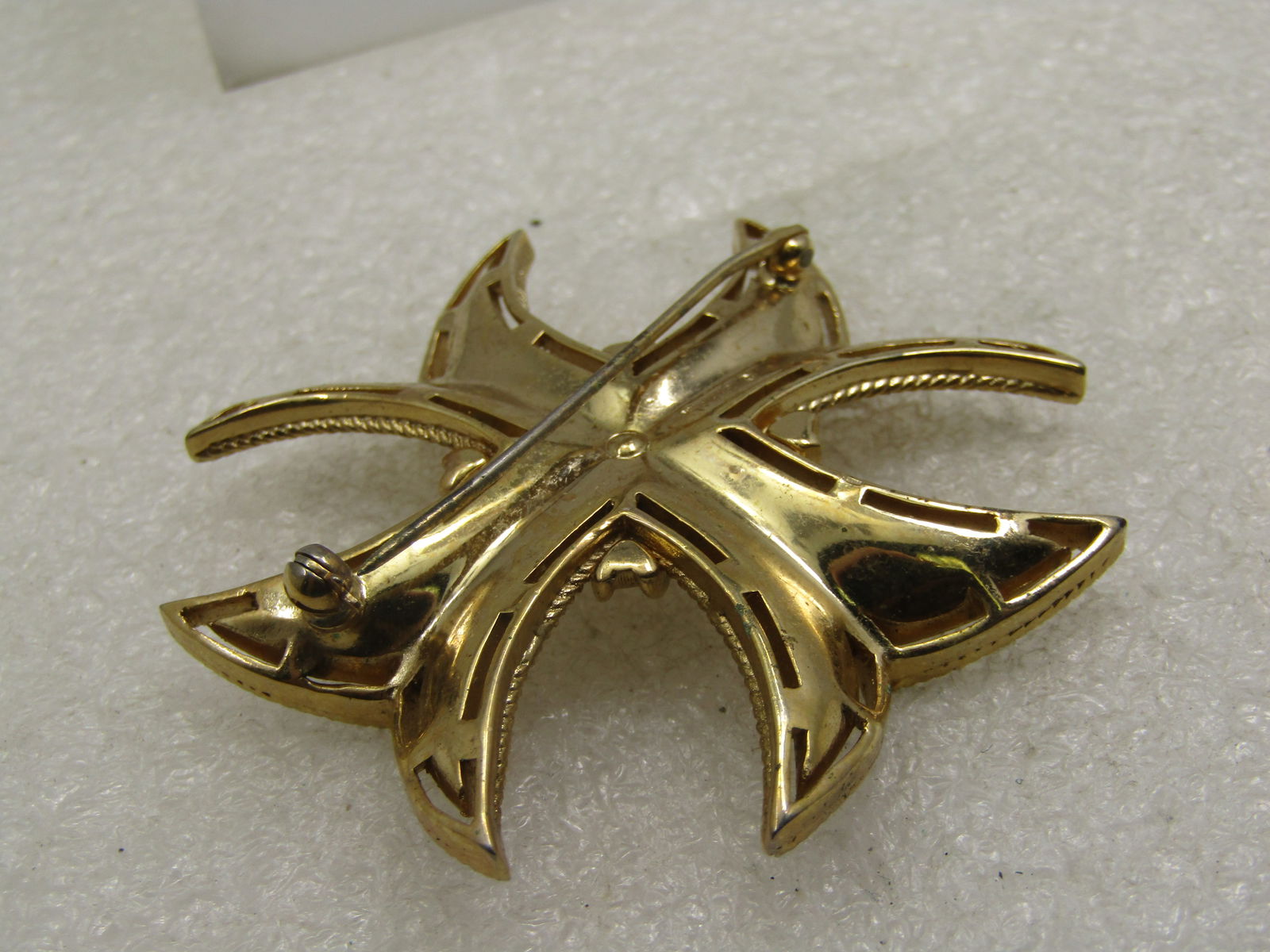 Vintage Maltese Cross, Signed Crowned Trifari, 1960's-1970's - 5