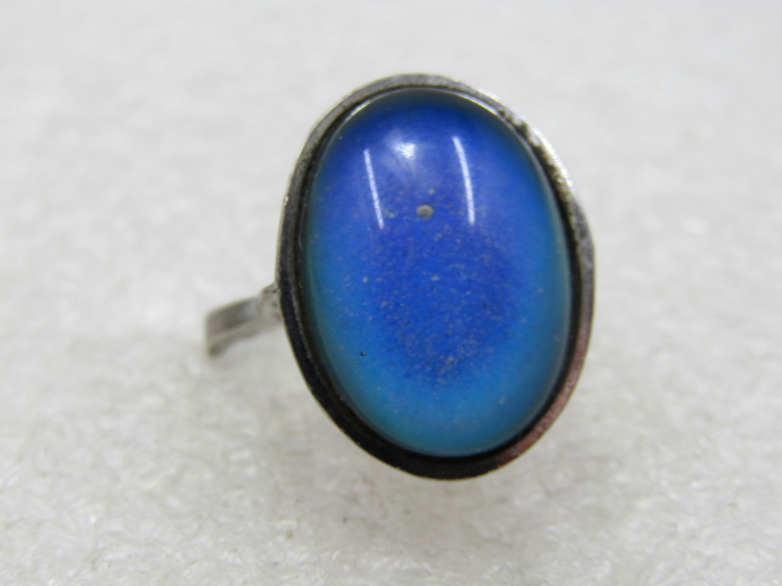 Vintage Sterling Silver Mood Ring, Sz. 7, - 4