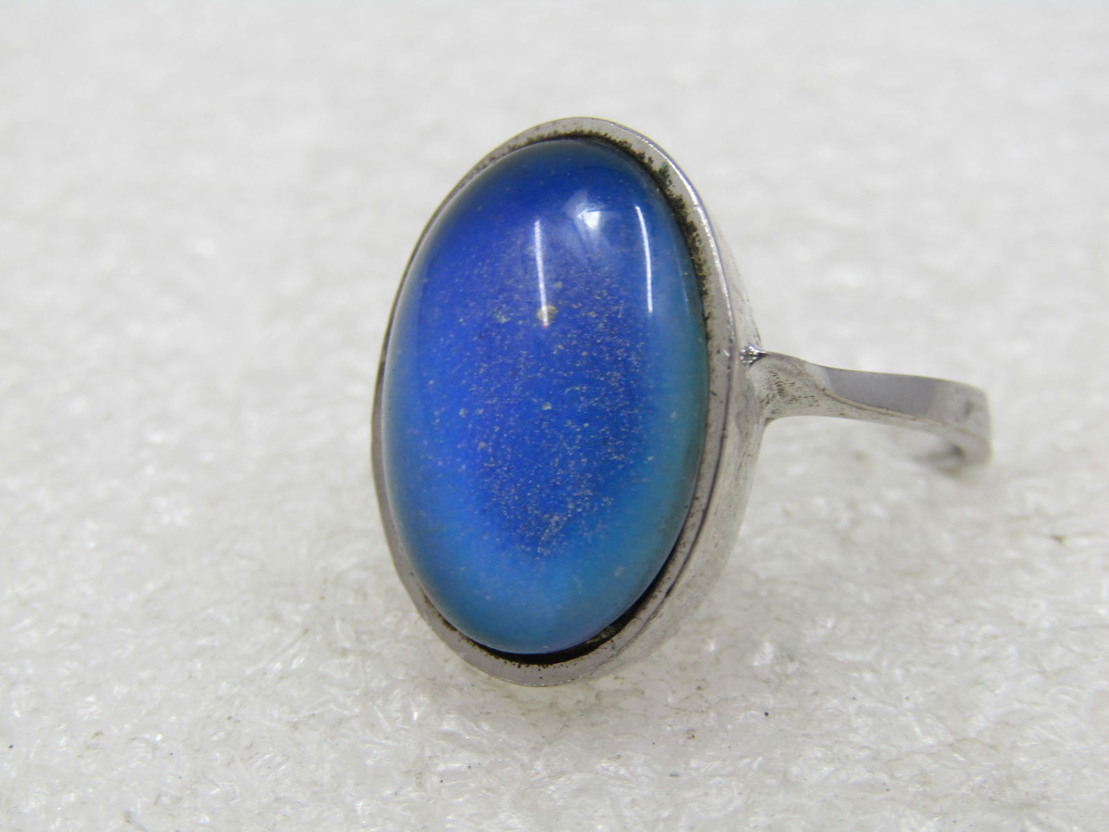 Vintage Sterling Silver Mood Ring, Sz. 7, - 5