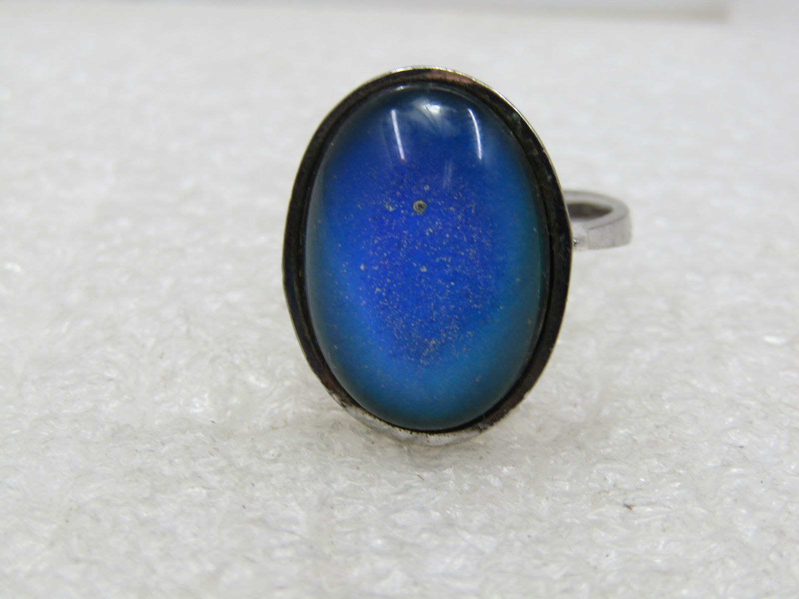 Vintage Sterling Silver Mood Ring, Sz. 7, - 6