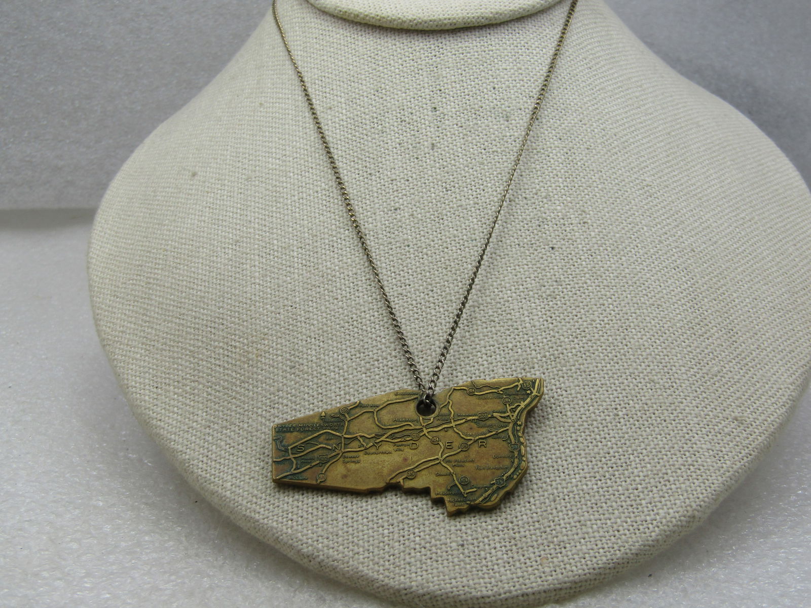 Vintage Snyder County, PA Centennial Necklace, 1955, 16" - 4