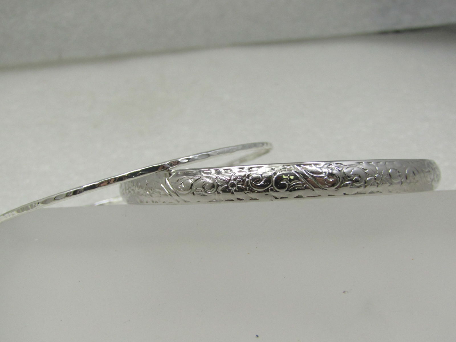 Vintage Stackable Bangle Bracelets, Monet & Unsigned, 7.75" - 2