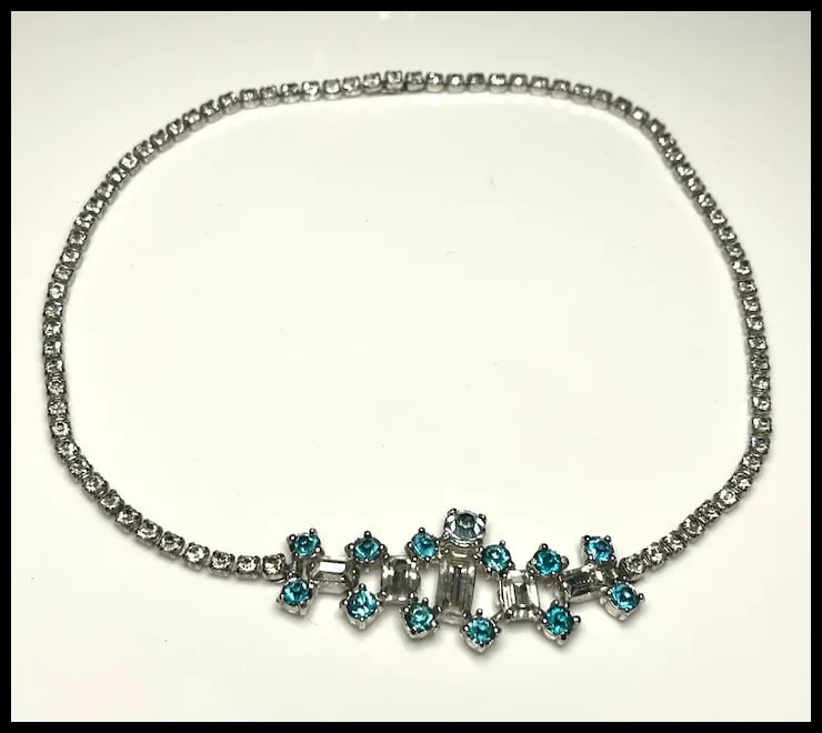 Vintage Rhinestone Statement Necklace - 2