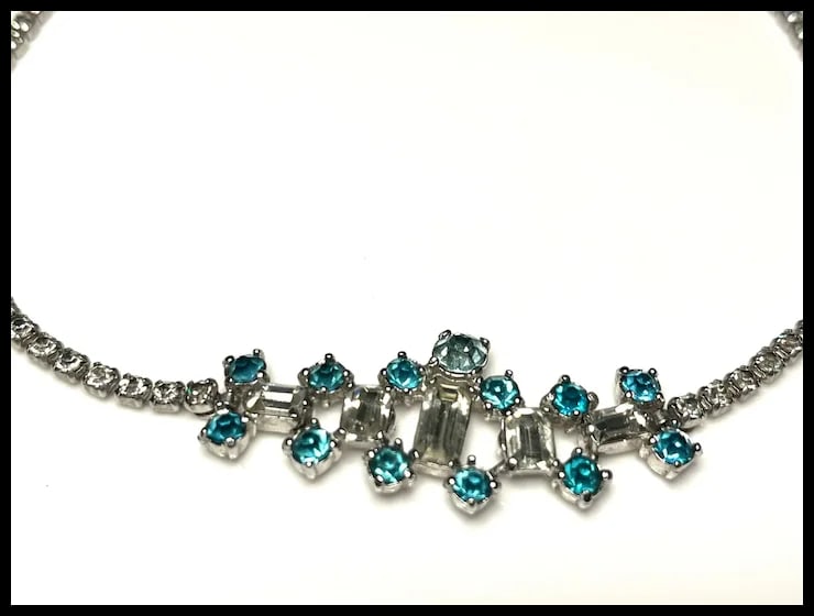 Vintage Rhinestone Statement Necklace - 5