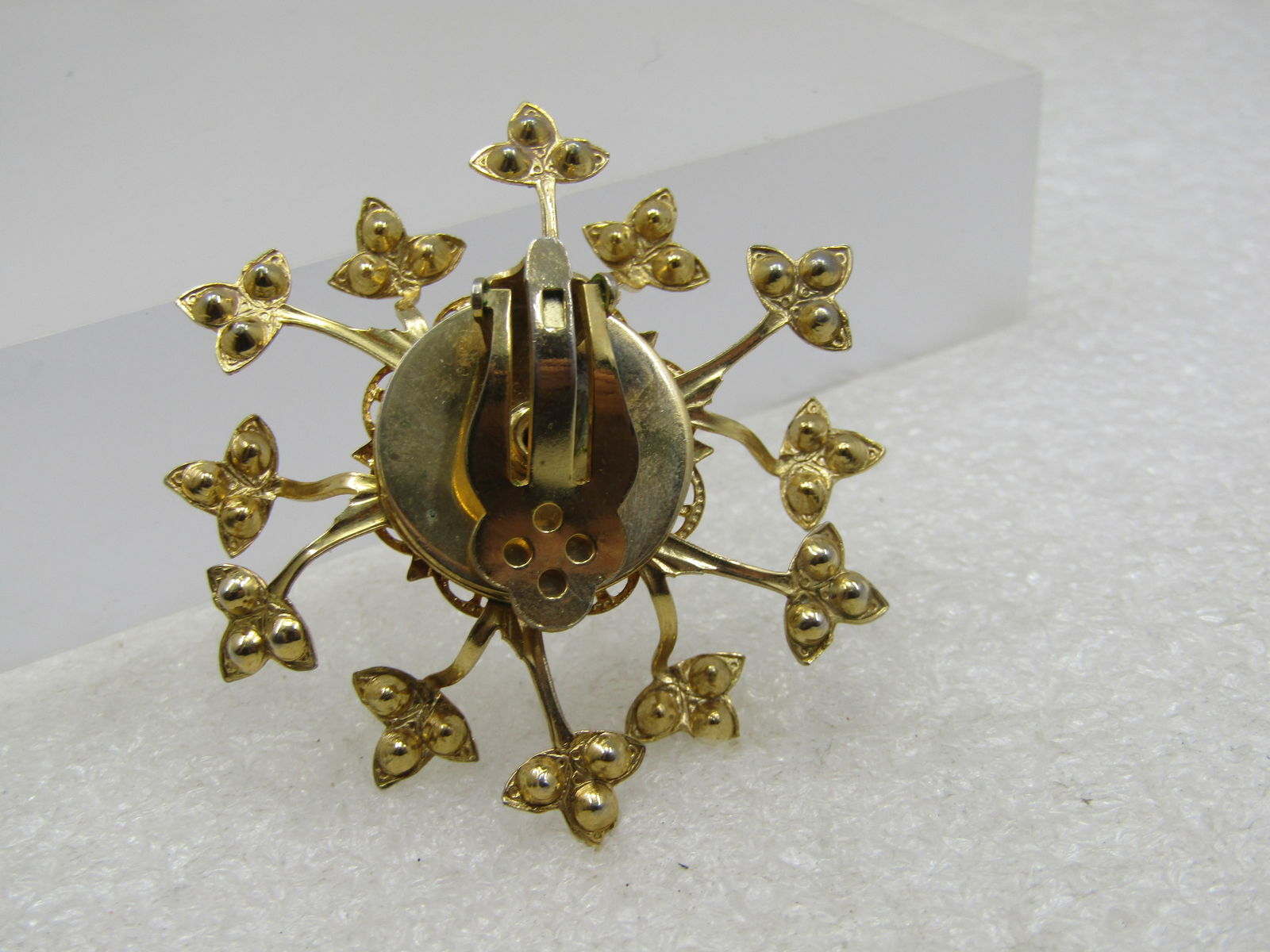 Vintage Large Rhinestone Single Earring, Great as Dress Clip Too - 4