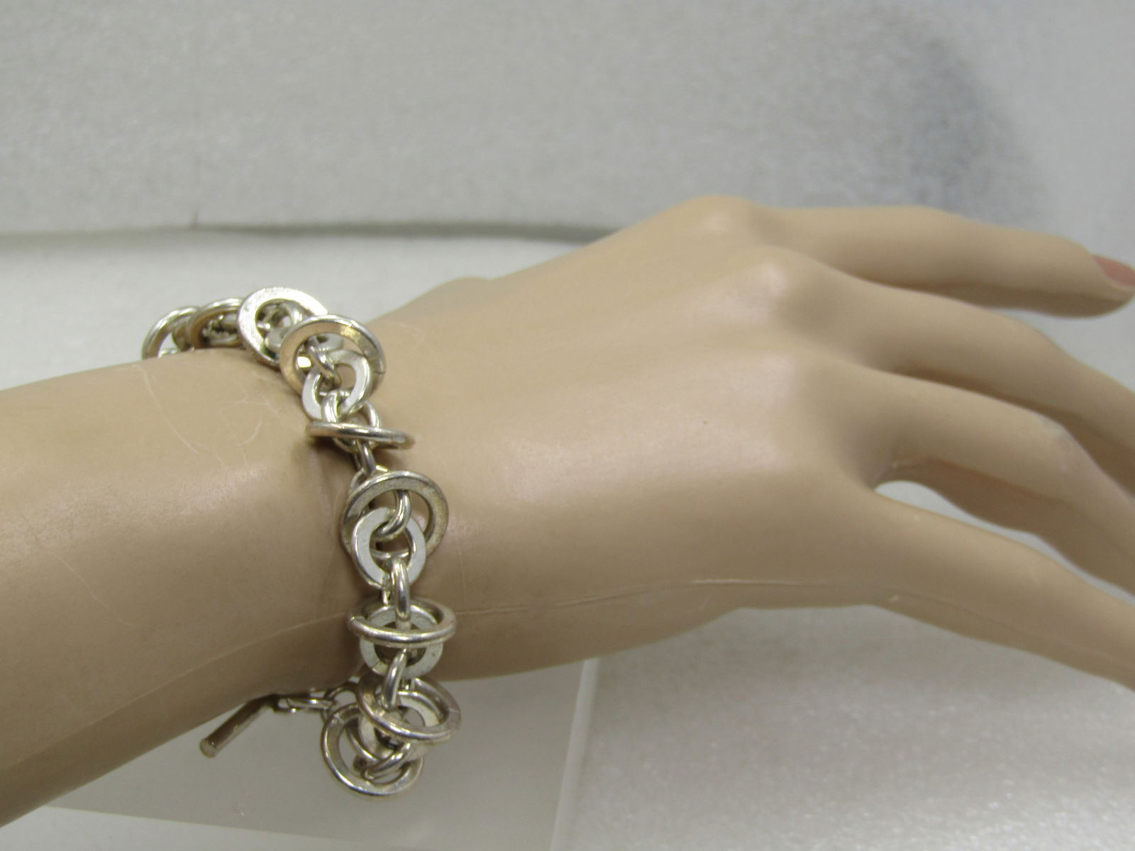 Vintage Multi-Link Chunky Bracelet, toggle Clasp, 7.75" Unisex - 5