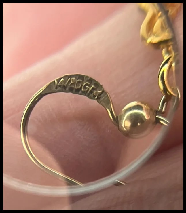 Vintage Beaded Necklace and Earring Set 14k GF - 8