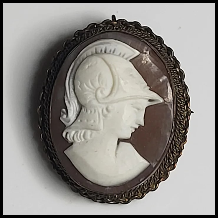 Vintage Shell Cameo Pendant/ Brooch - 2