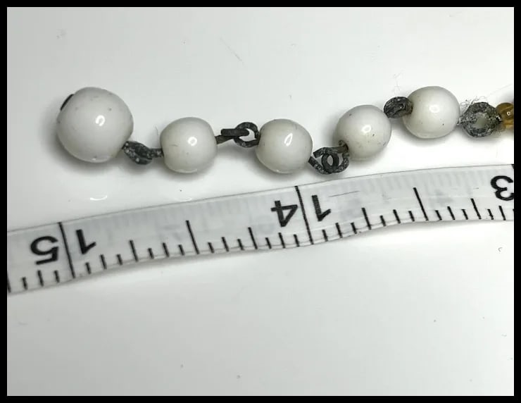 Vintage Milk Glass Beaded Hand Strung Necklace - 6