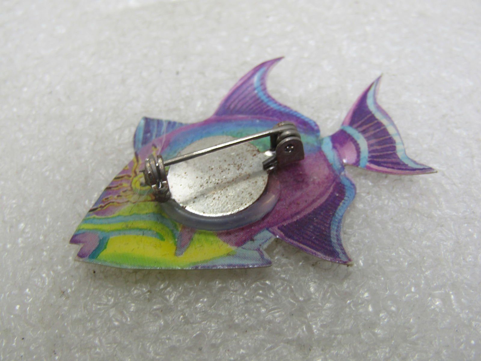 Vintage Tropical Fish Brooch, 1.75" - 4