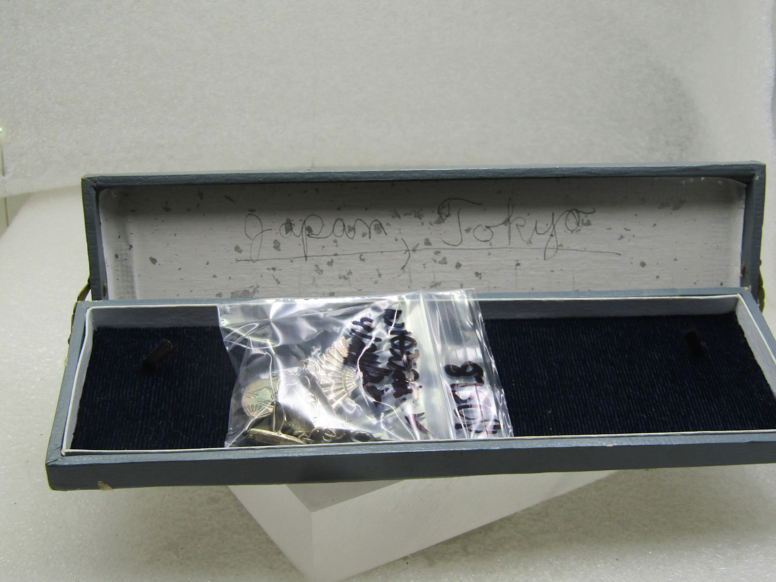 Vintage Sterling Japanese Charm Bracelet, 1950's, Original Box 6" - 8