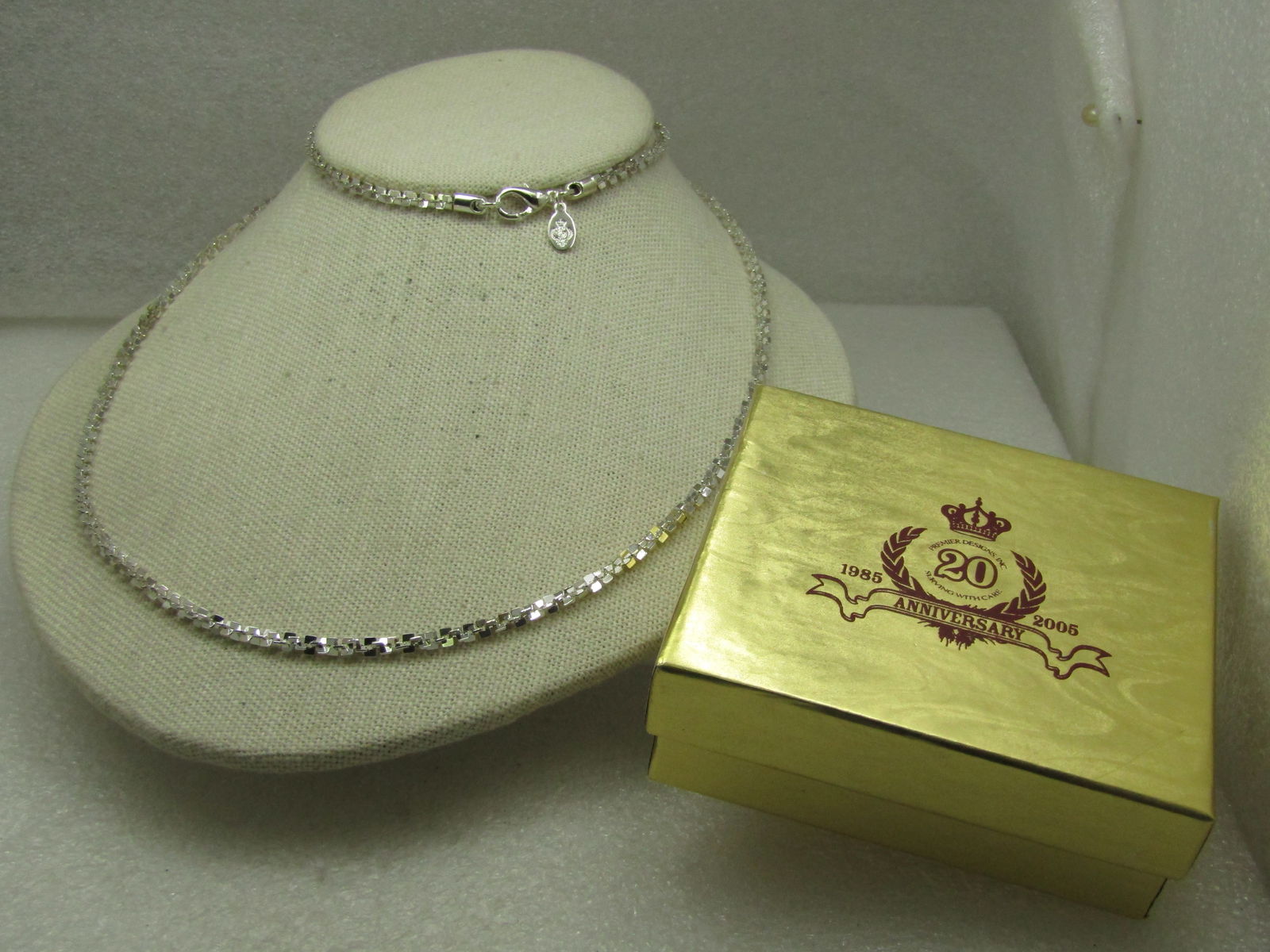 Vintage Silver Tone Spiral Link Necklace, 30", Premier Design NIB - 6