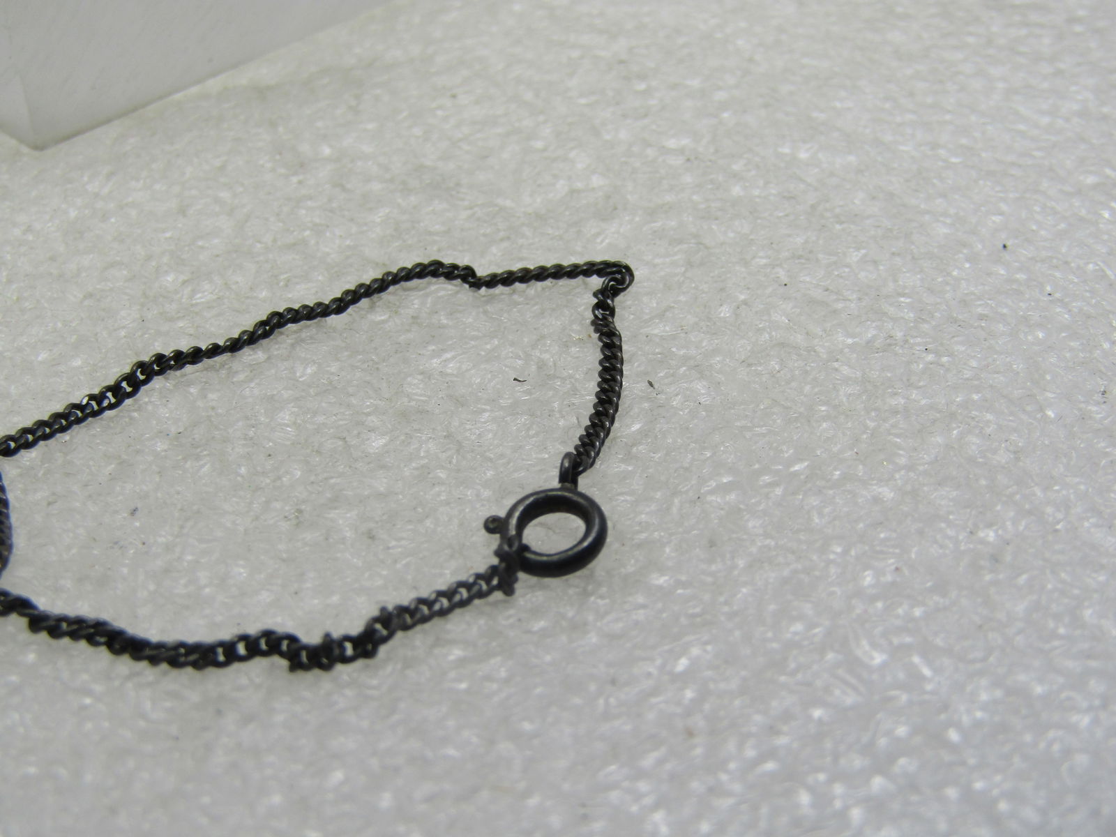 Vintage Sterling Guilloche Blessed Mother Necklace, 1940's-1950's. 18" - 7