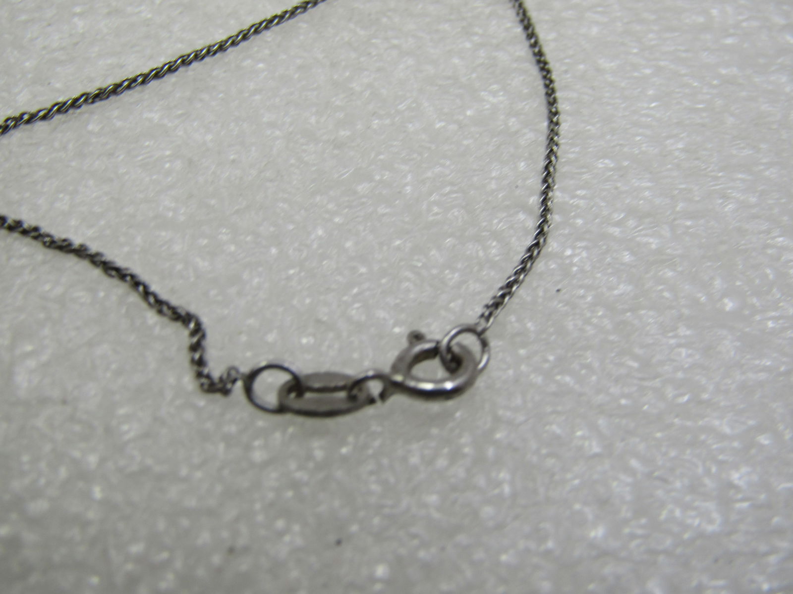 Vintage Sterling Teardrop Floating Black Diamond Necklace, 18", 1980's-1990's - 6