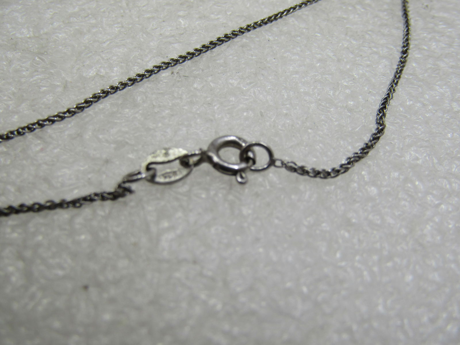 Vintage Sterling Teardrop Floating Black Diamond Necklace, 18", 1980's-1990's - 7