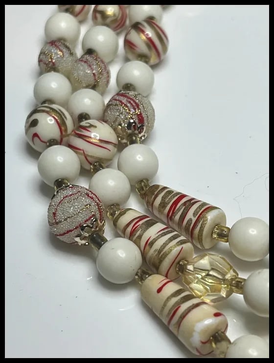 Vintage Japan Three Strand Necklace - 4