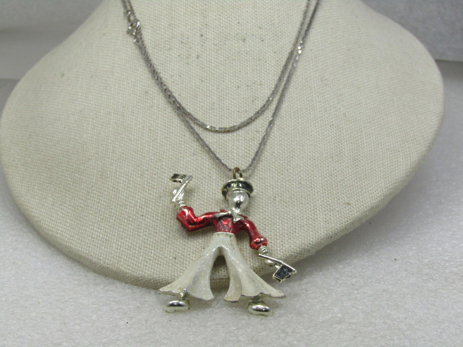 Vintage Enameled Sailor Necklace, 28", 1950s-1960's, (1 of 5)