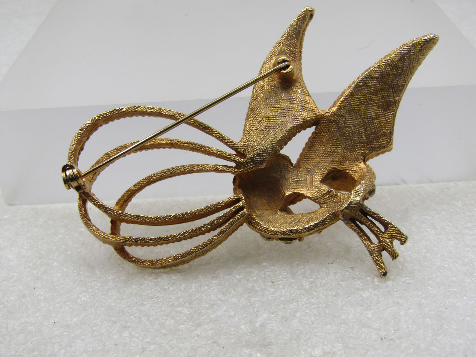 Vintage Rhinestone Mod Looped Brooch, Rhinestones, 1960's - 5