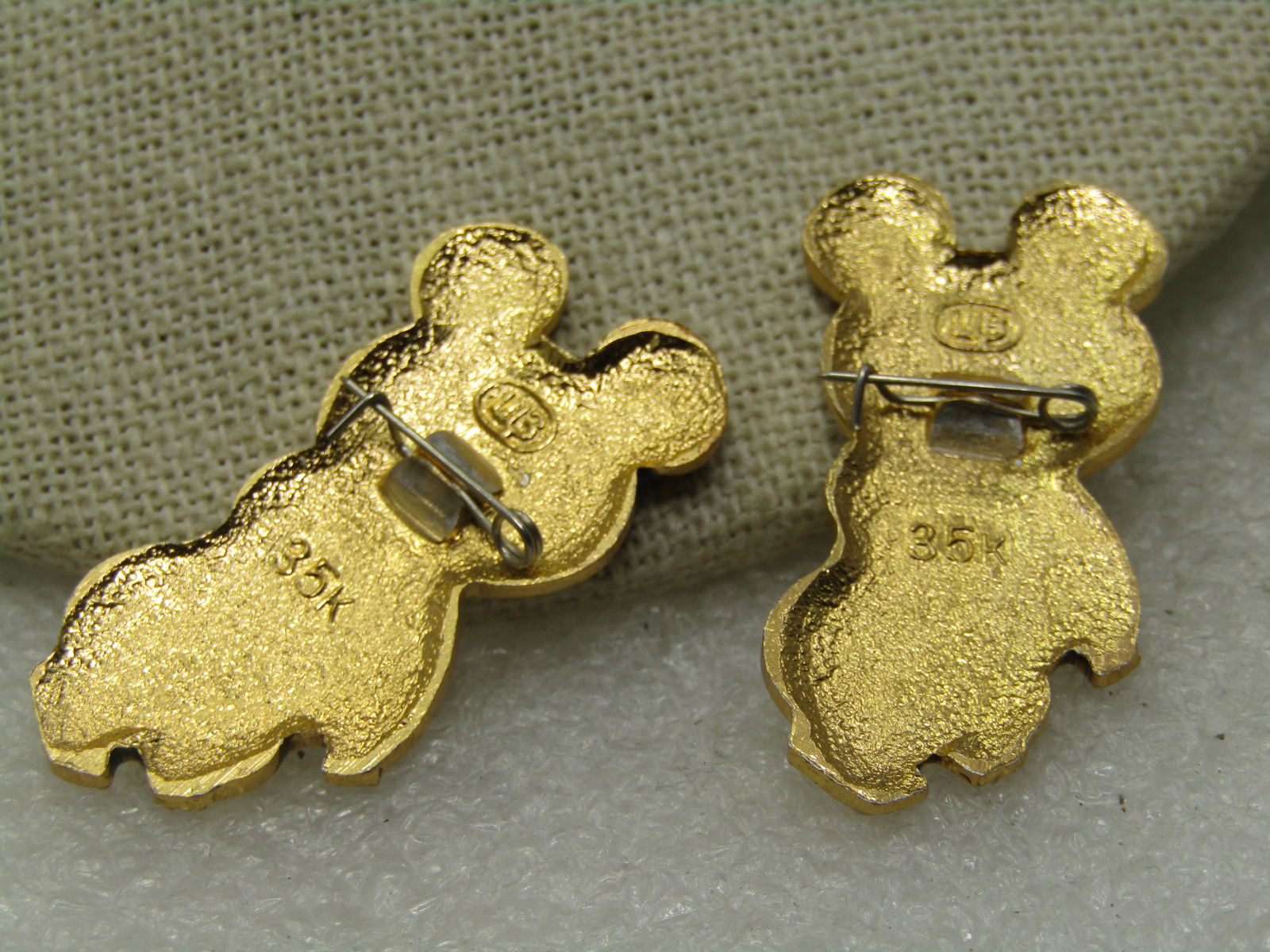 Vintage Pair Olympic Bear Brooches/Pins, 1980 Russian Olympics - 4