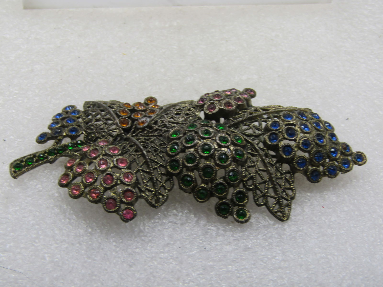Vintage Rhinestone Stem Brooch, 3.5", 1920's-1930's. . - 3