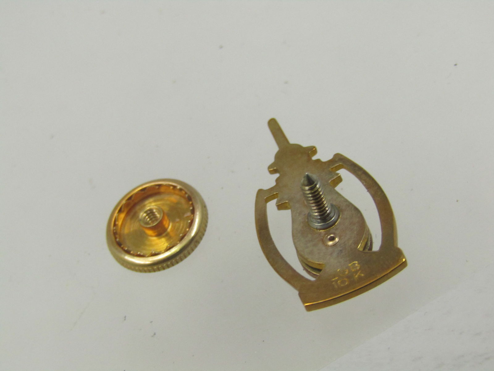 Vintage 10kt Enameled Masonic Echanted Lapel Pin - 3