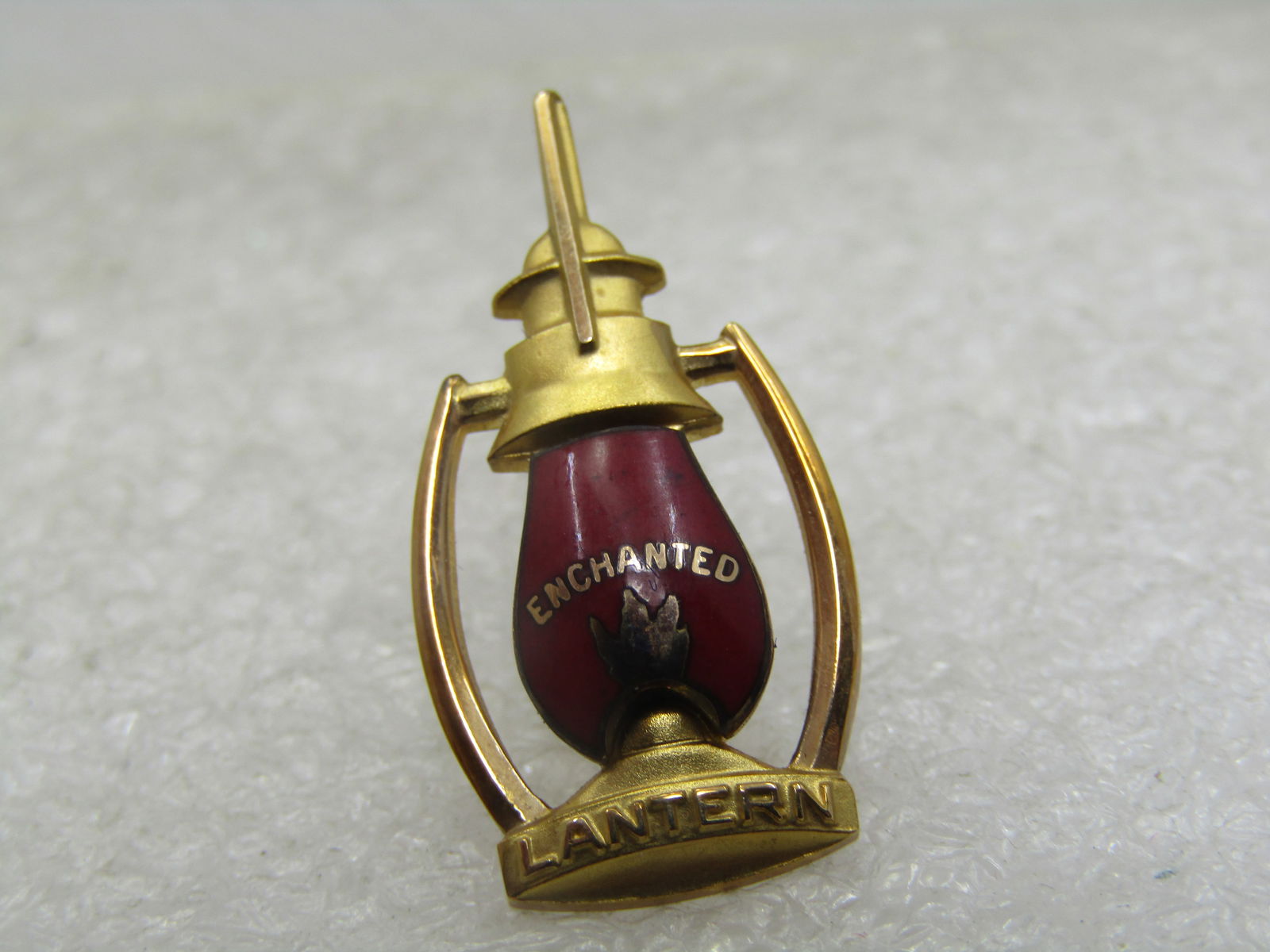 Vintage 10kt Enameled Masonic Echanted Lapel Pin - 4