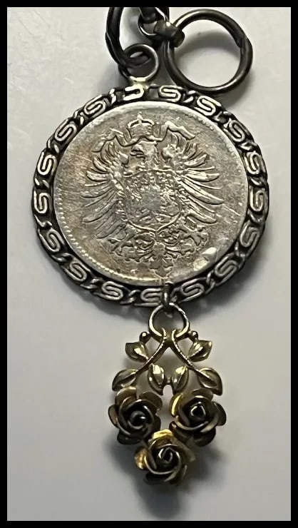 Custom Antique German Ritual Relic Sterling Silver Coin Medalian Necklace/Belt - 5