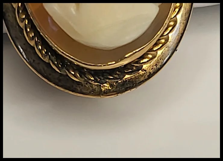 Vintage Van Dell Shell Screw Back Cameo Earrings - 4