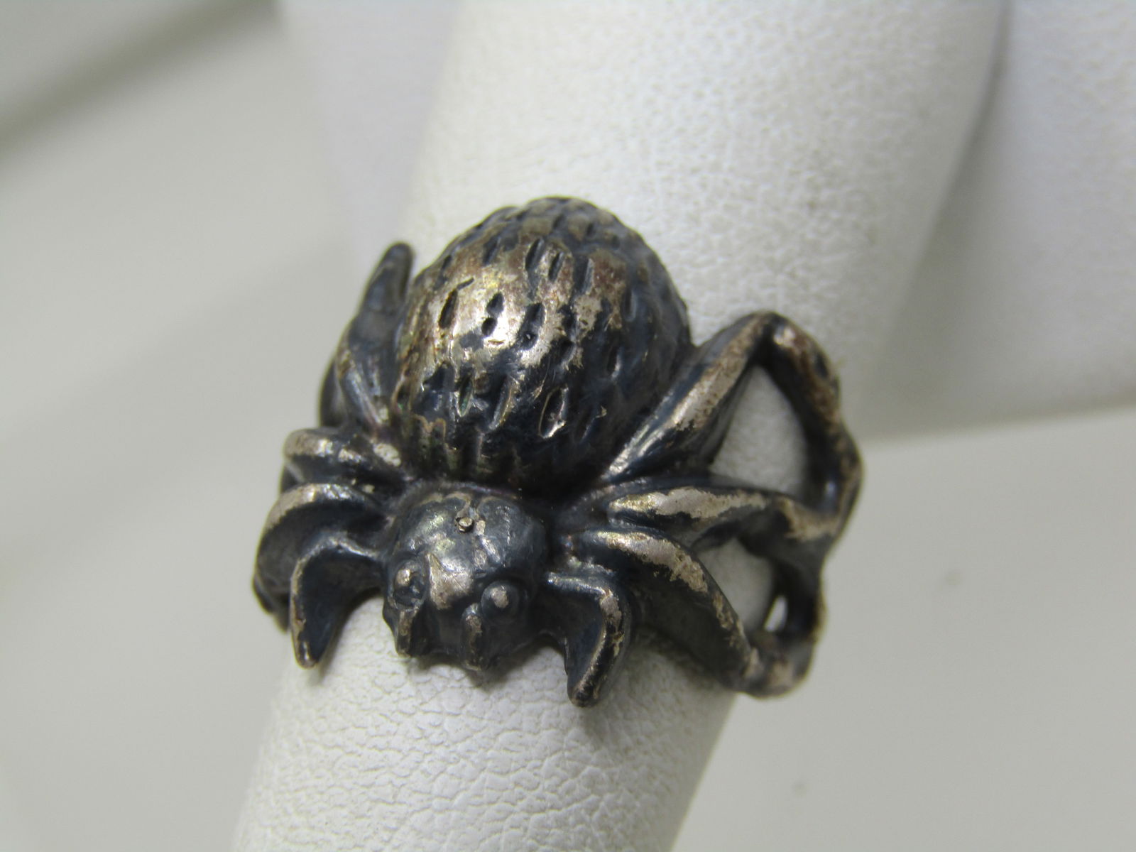 Vintage Sterling Wide Spider Ring, Sz. 6, Age 1960's-1970's - 2