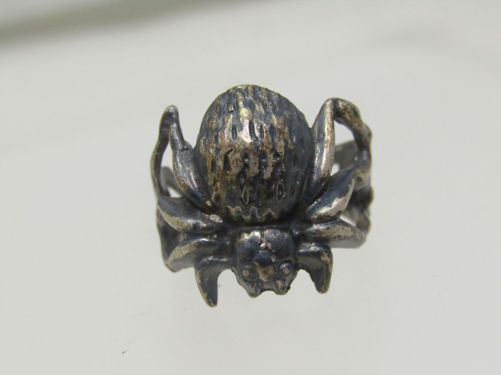 Vintage Sterling Wide Spider Ring, Sz. 6, Age 1960's-1970's - 3