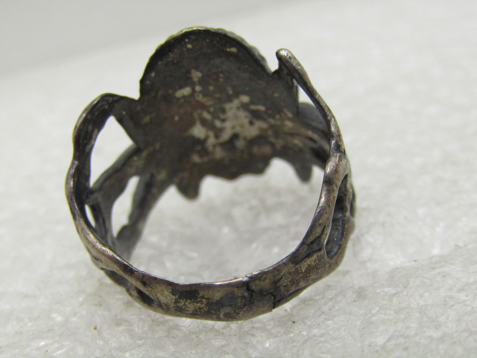 Vintage Sterling Wide Spider Ring, Sz. 6, Age 1960's-1970's - 6
