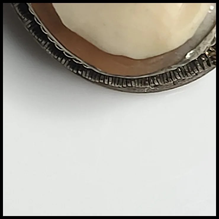 Vintage Sterling Silver Hand-Carved Shell Filigree Cameo Pin/Brooch - 4