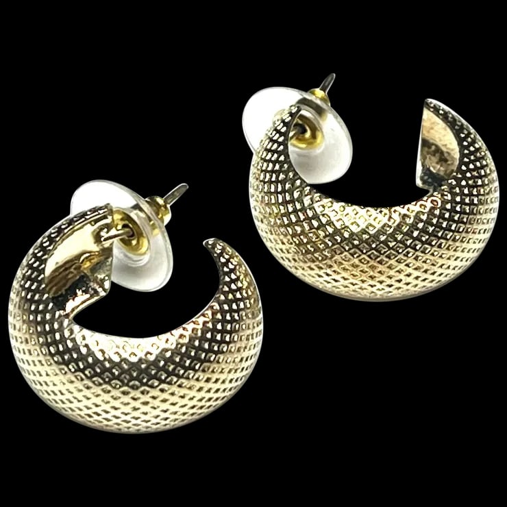 Estate Sterling Silver Gold Plated Earrings (1 of 5)