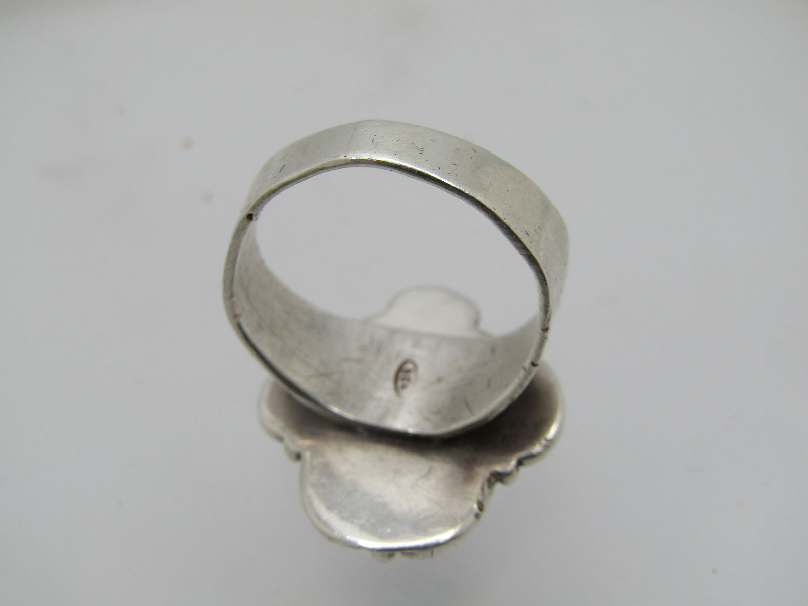 Vintage Sterling Southwestern Onyx Ring, Sz. 7.5, 1970's-1980's - 5