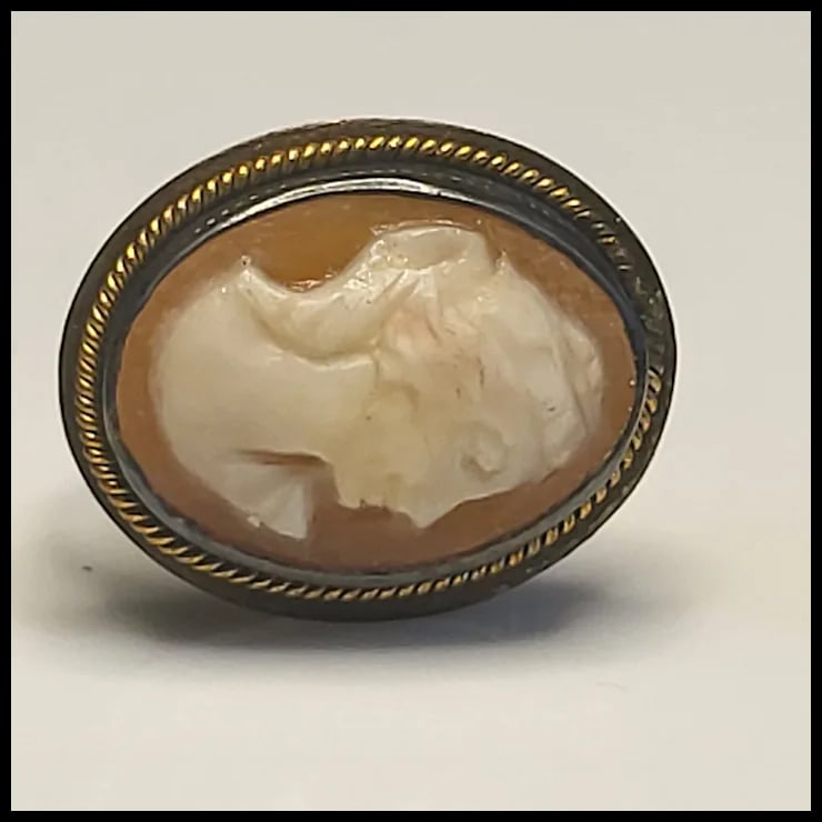 Vintage Shell Cameo Earrings - 4