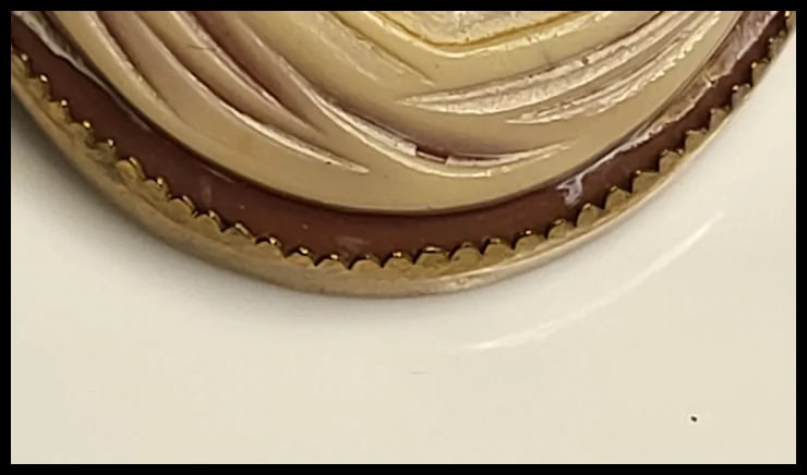 Large Vintage Cameo Pin/Brooch - 4