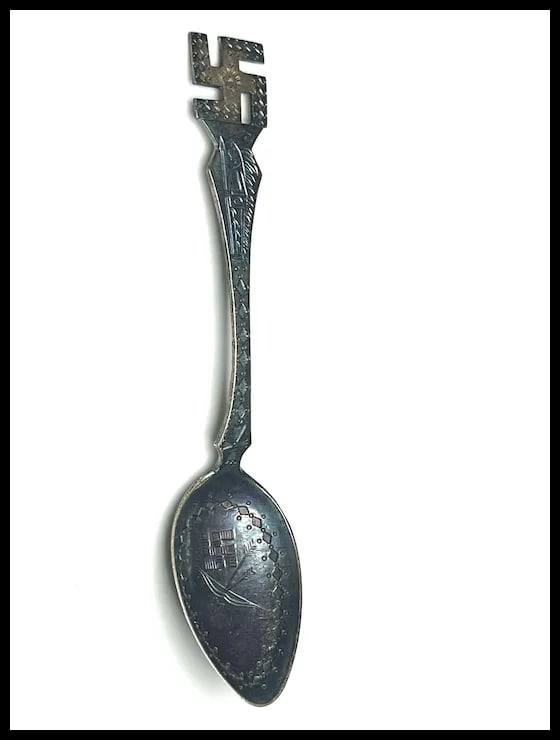 Vintage Navajo Native Rolling-Log Sterling Silver Hand Stamped Spoon - 4