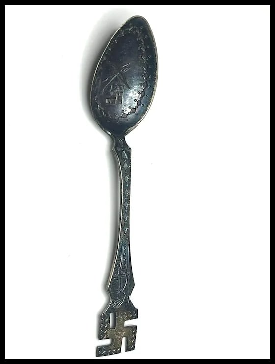 Vintage Navajo Native Rolling-Log Sterling Silver Hand Stamped Spoon - 5