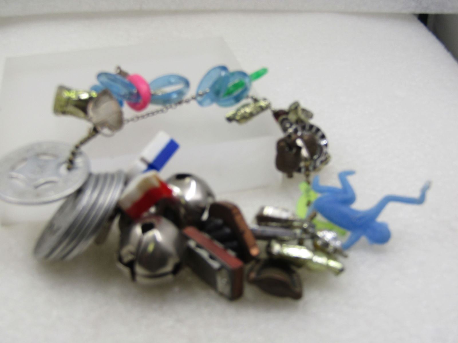 Vintage Chain of Vending Machine Charms , Souveniers, & More, 1940's-1960's - 2