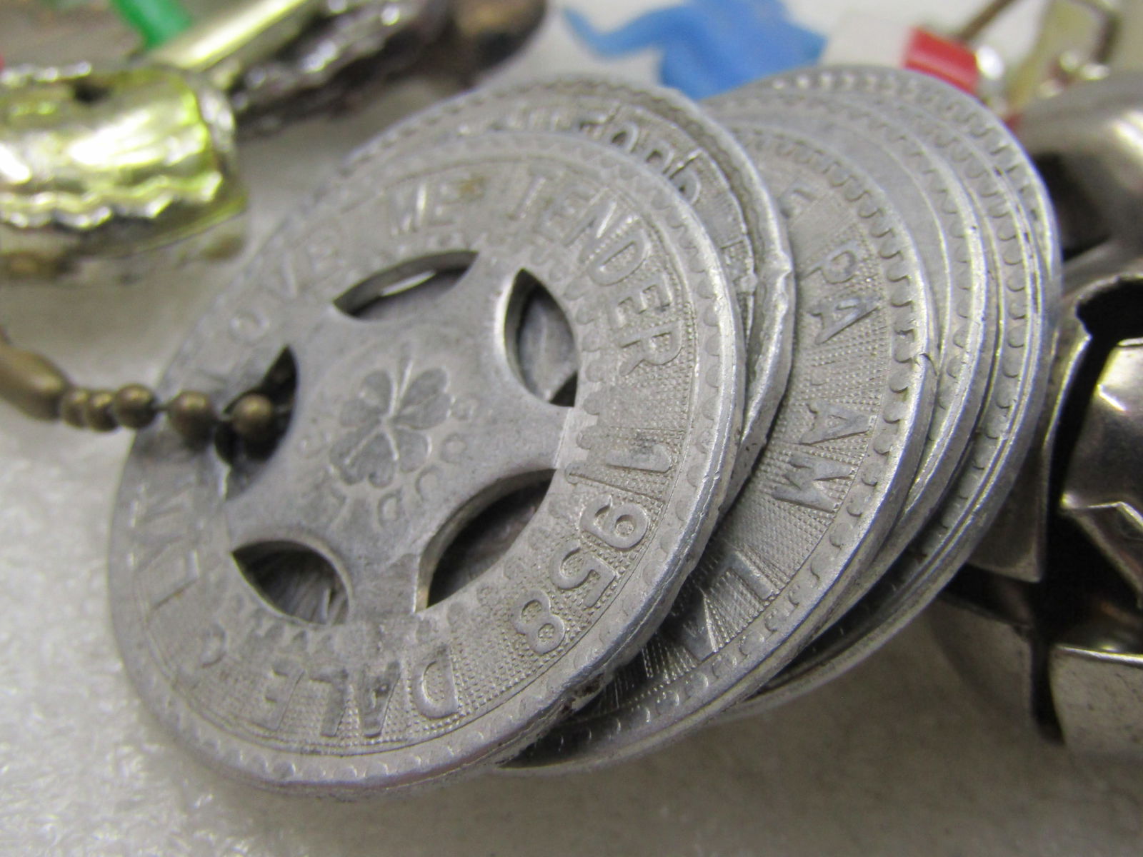 Vintage Chain of Vending Machine Charms , Souveniers, & More, 1940's-1960's - 6