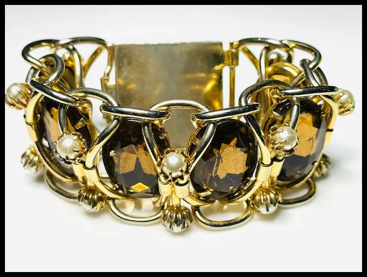Vintage Costume Jewelry Statement Bracelet - 2