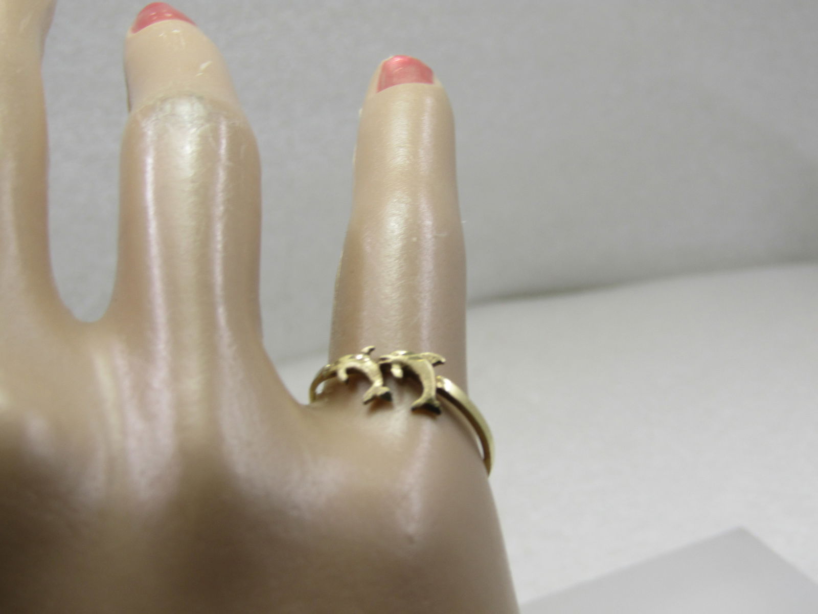 Vintage 10kt Double Dolphin Ring, Sz. 7, Diamond Cut, 1970's-1980's - 6