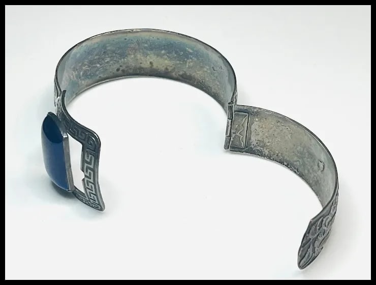 Estate Ornate Metal Buckle Bracelet - 8