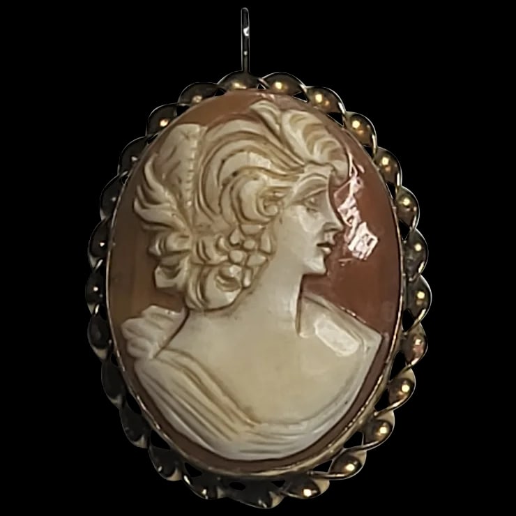 Vintage Gold Filled Cameo Brooch/Pin/Pendant (1 of 6)
