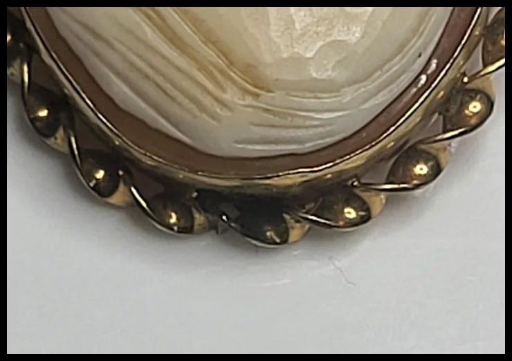 Vintage Gold Filled Cameo Brooch/Pin/Pendant - 4