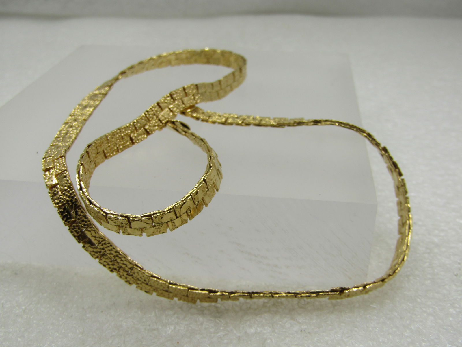 Vintage 10kt Plated I LOVE YOU Necklace, Reversible 18" - 5