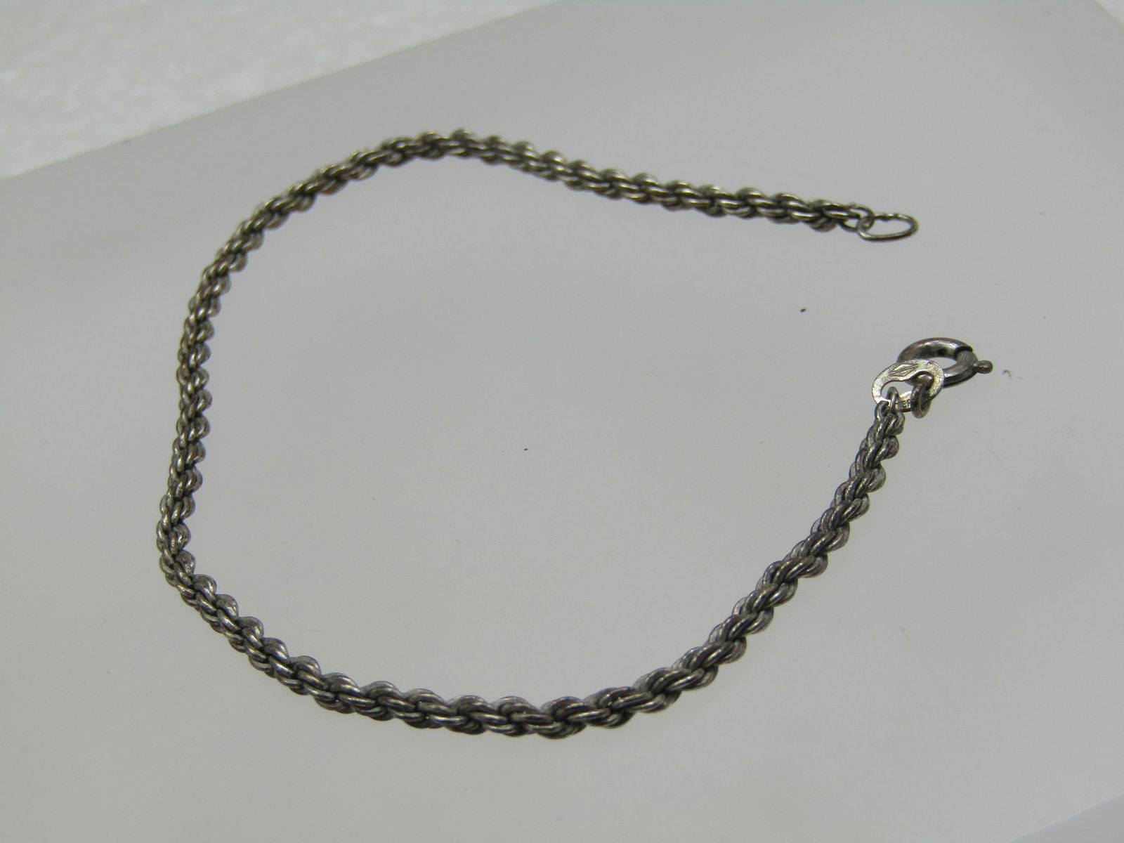 Vintage Sterling Twisted Rope Bracelet, 7" , 2.5mm, Unisex - 3