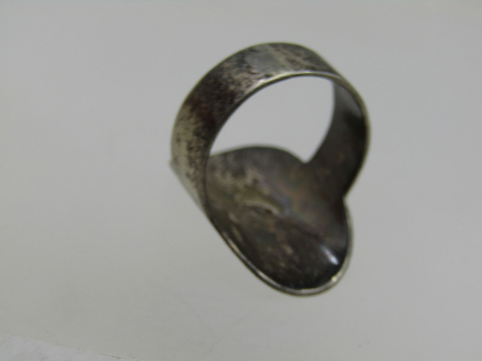 Vintage Sterling Inlaid Abalone Ring, Mexico, Sz. 9, Bird & Lizard 1970's - 6