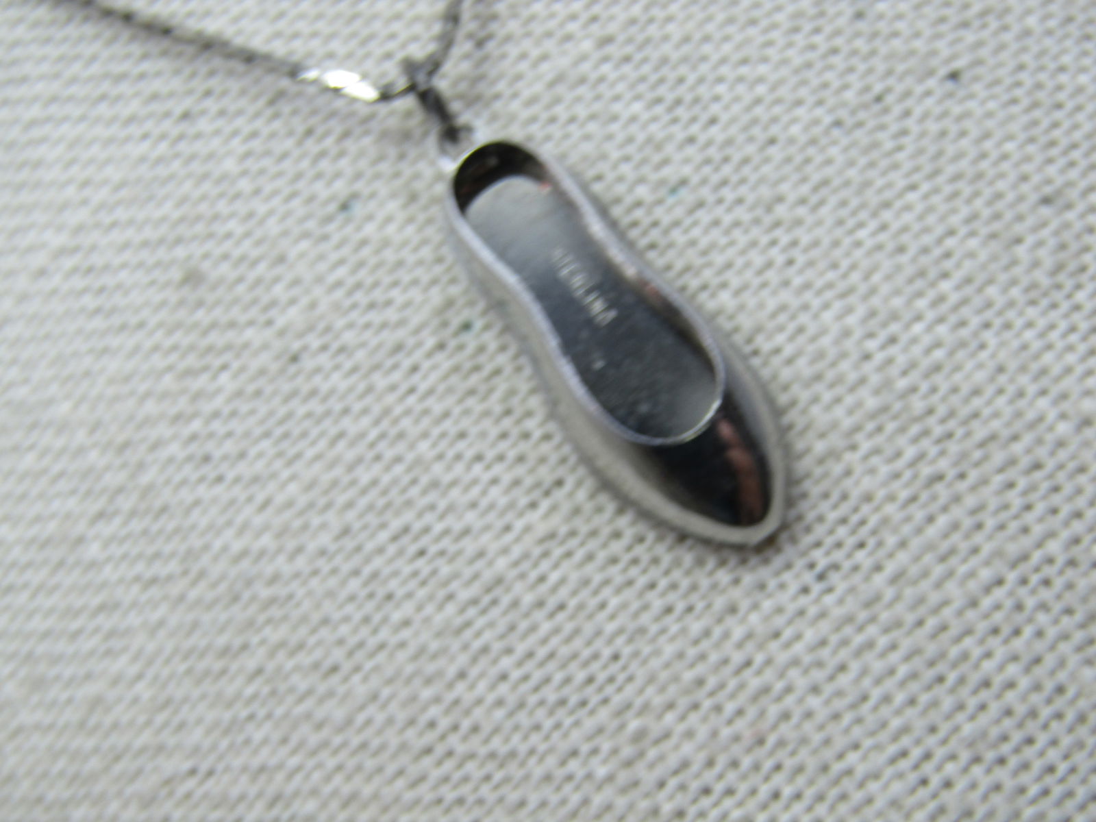 Vintage Slipper/Shoe Marked Sterling Necklace, 20" - 2
