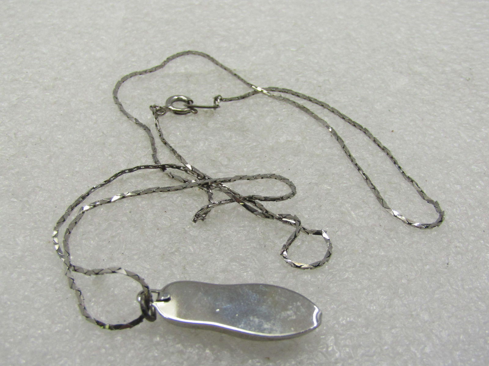 Vintage Slipper/Shoe Marked Sterling Necklace, 20" - 6